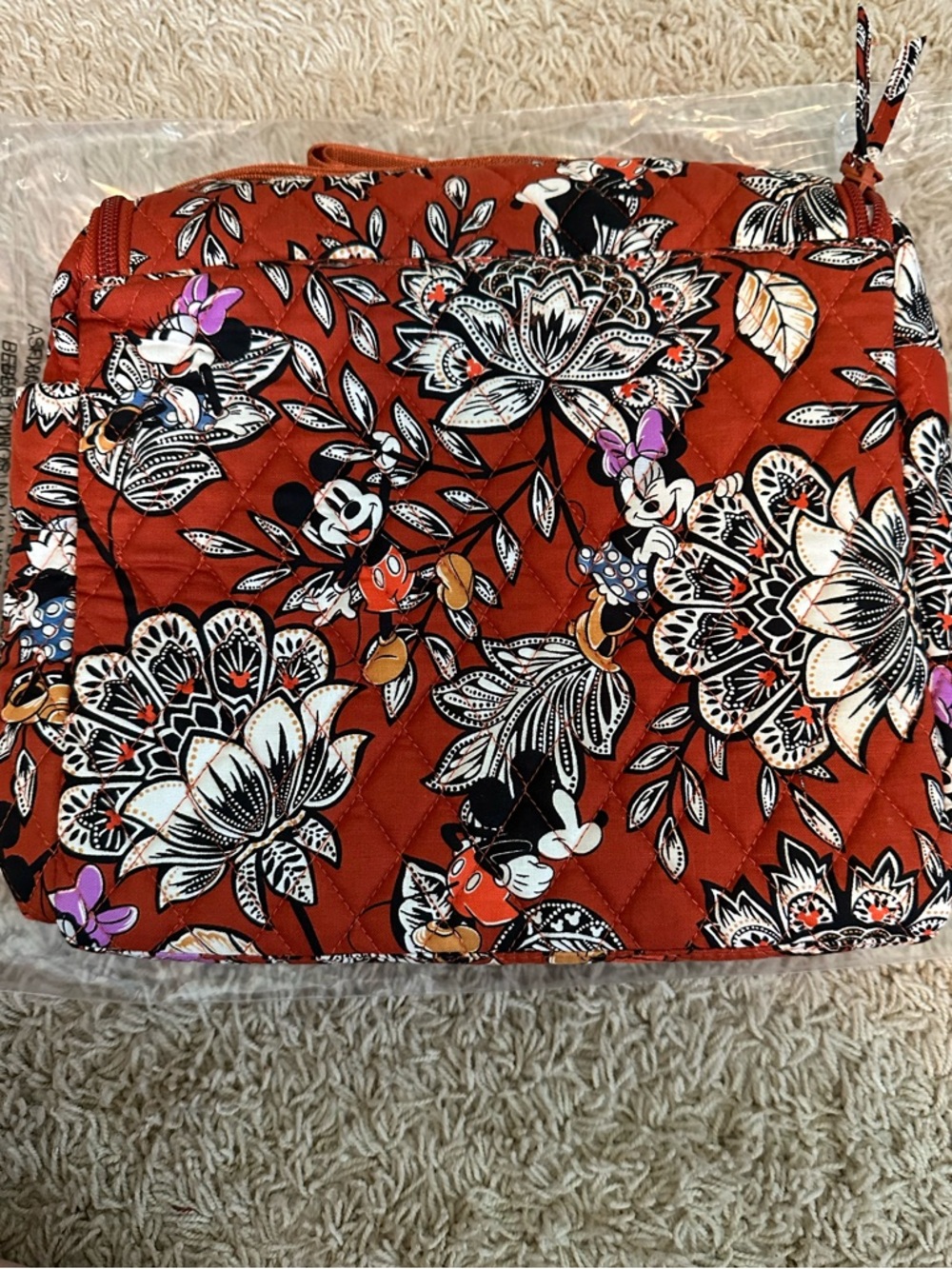 🇺🇸NWT VERA BRADLEY MICKY AND MINNIE FLIRTY FLORAL COOLER BAG - Picture 3 of 6